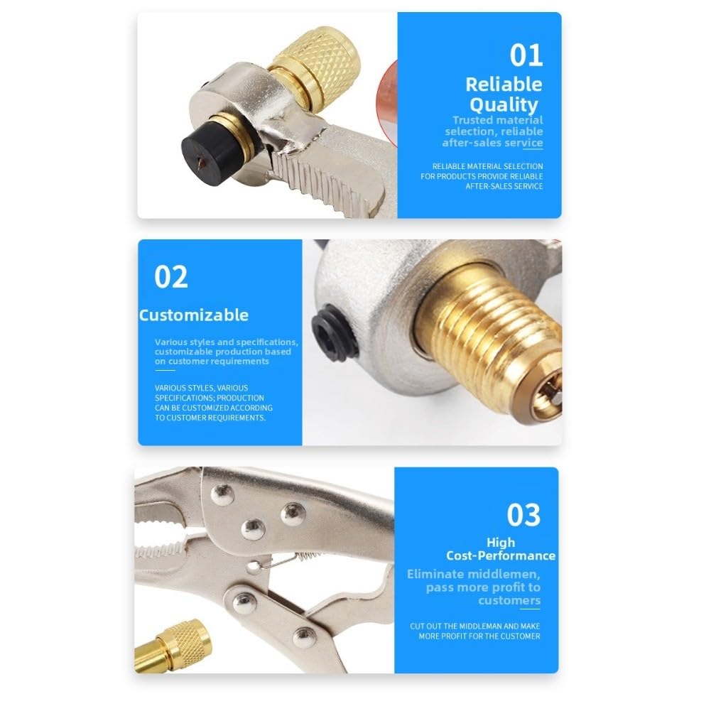 Manual Hydraulic Pliers CT-308 for Refrigeration & HVAC Recovery – Adjustable Grip, 14-Inch Brass Connector, 4–8 mm Line Compatibility, Alloy S(CT-308-SP1) — view 5