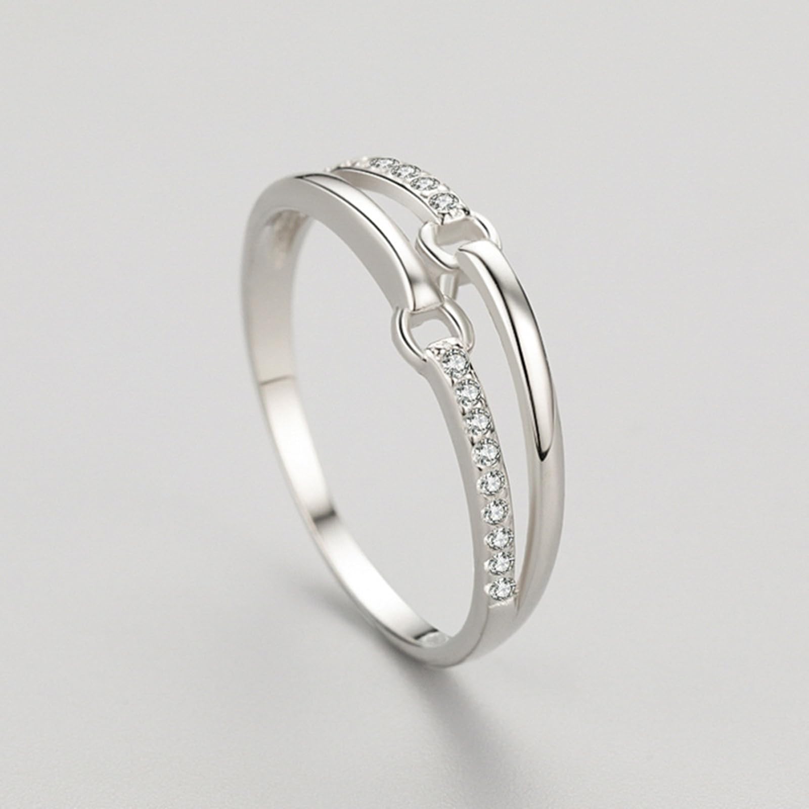 Anillos para mujer, oro auténtico con diamante cultivado en laboratorio, alianzas de boda, anillos de oro blanco único para mujer