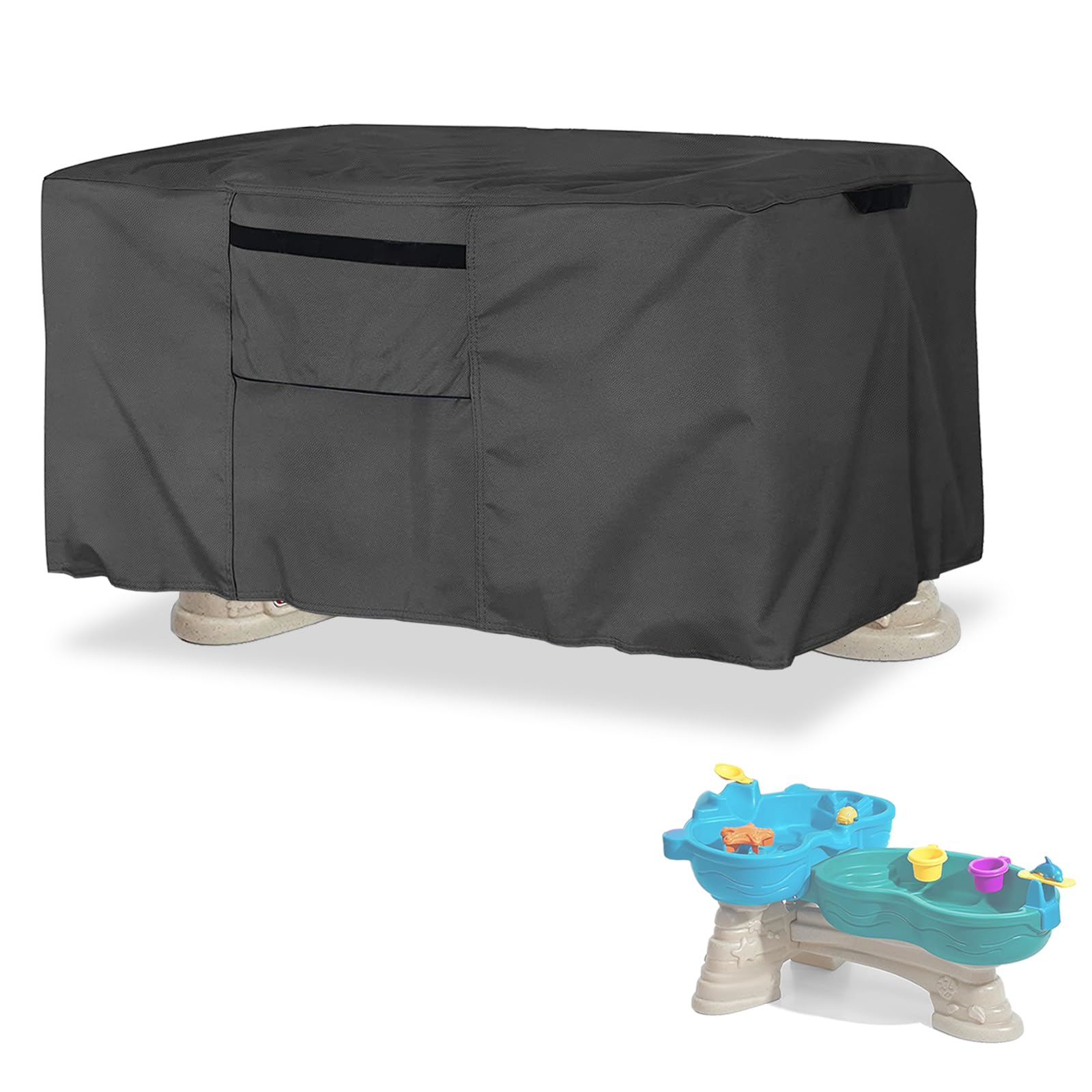 Funda Impermeable Para Mesa De Ping Pong Exterior - Cubierta Protectora Antipolvo Y Sol, Tamaño 280x153x73 Cm, Negra