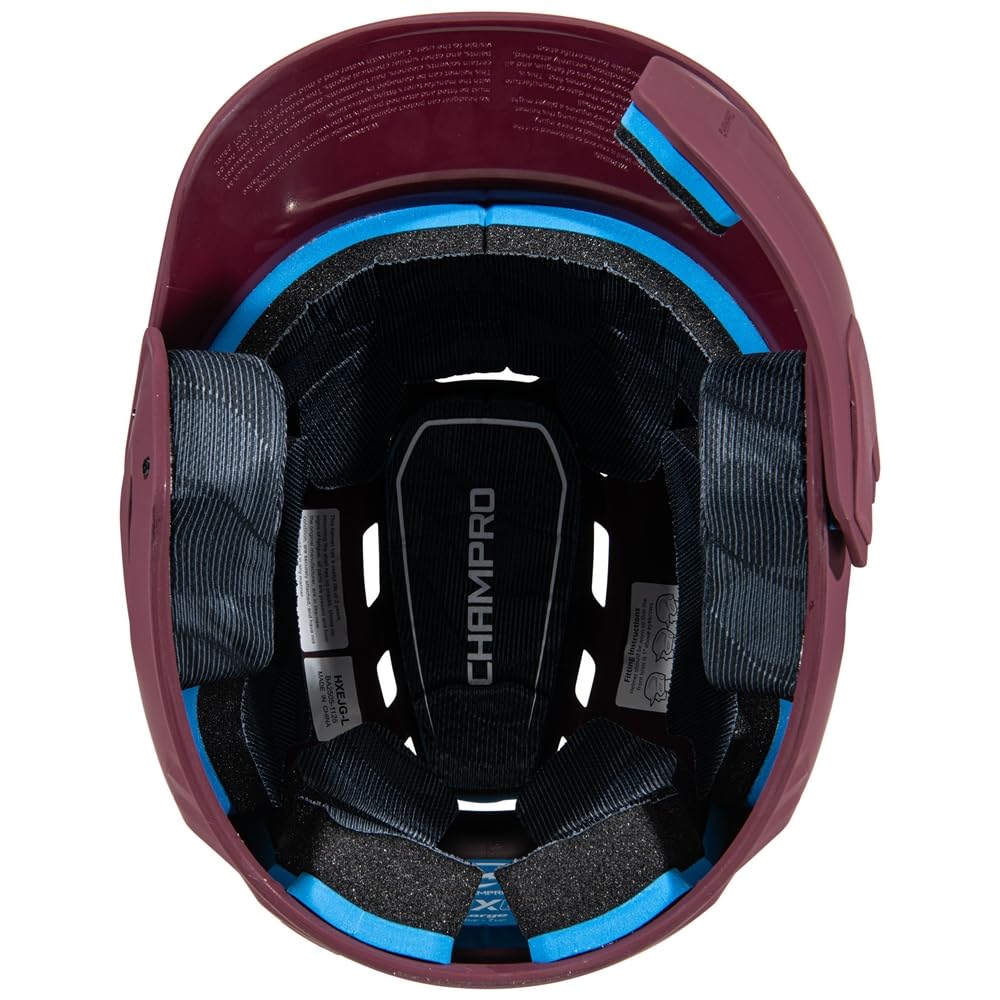 Champro HXE Baseball-Schlaghelm mit Kieferschutz, matt