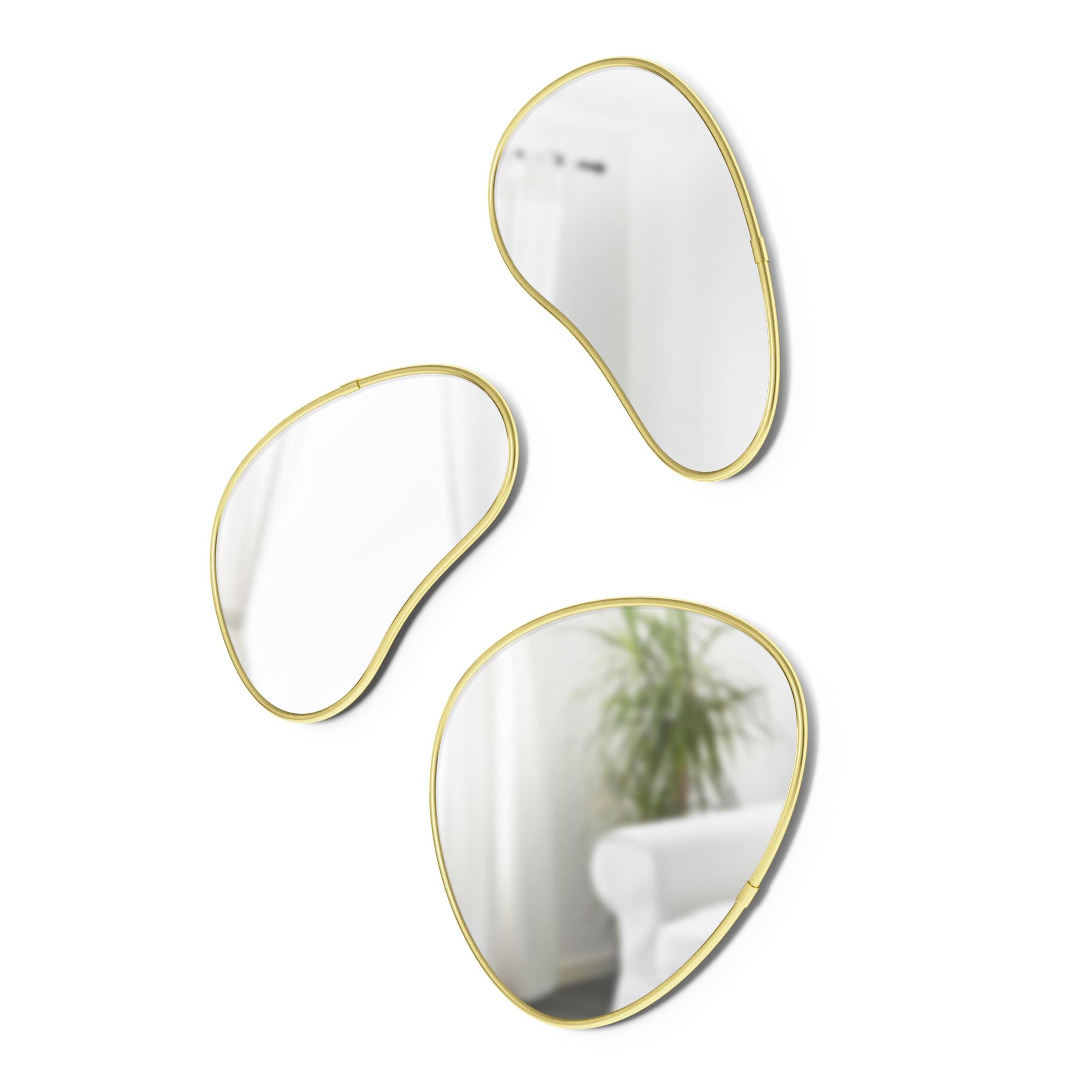 Amazon.com: Umbra Pebble Wall Mirror Small Set of 3, Modern Design