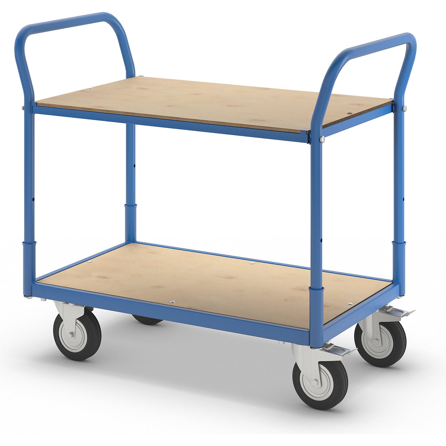 eurokraft | Tischwagen Flex | Tragfähigkeit 200 kg | 2 Etagen