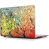 iCasso Macbook Air 13 Inch Case Rubber Coated Glossy Hard Shell Plastic Protective Cover For Apple Laptop Macbook Air 13 Inch Model A1369/A1466 - Birds