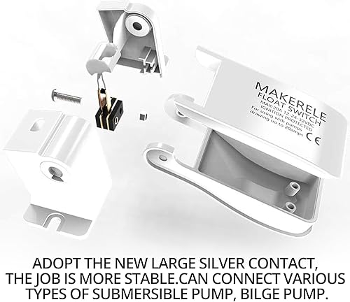 Miniatura 29 de Bomba de sentina automática para barco con interruptor de flotador, 12 V, 1100 GPH de bajo ruido, bombas de sentina automáticas de alta eficiencia
