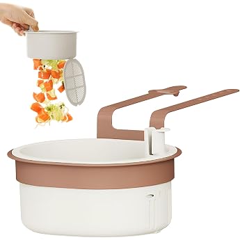 Strainer for Sink Sink Strainer 2-in-1 Silicone Drain Strainer Adjustable Hanging Sink Strainer Strainer Basket for Kitchen Waste Filter White