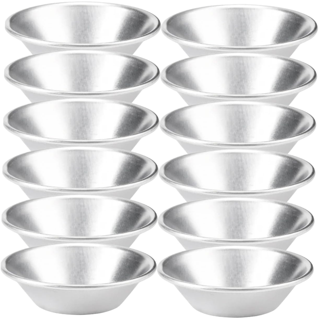 KICHOUSE 12Pcs Baking Tart Round Decorative Pudding for Egg Tarts Pies Cupcakes Easy to Reusable Baking Tools