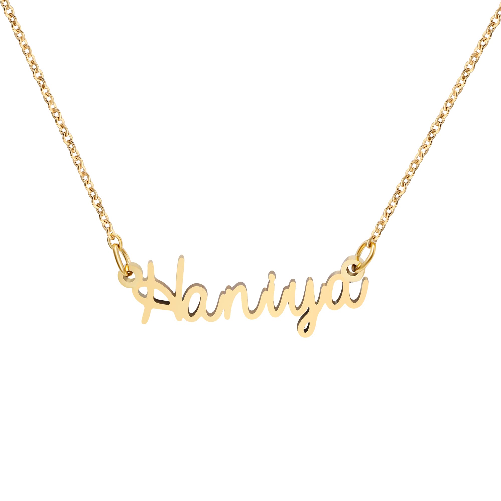 Yiyang Personalized Name Necklace 18K Gold Plated Stainless Steel pendant Jewelry Birthday Gift for Girls