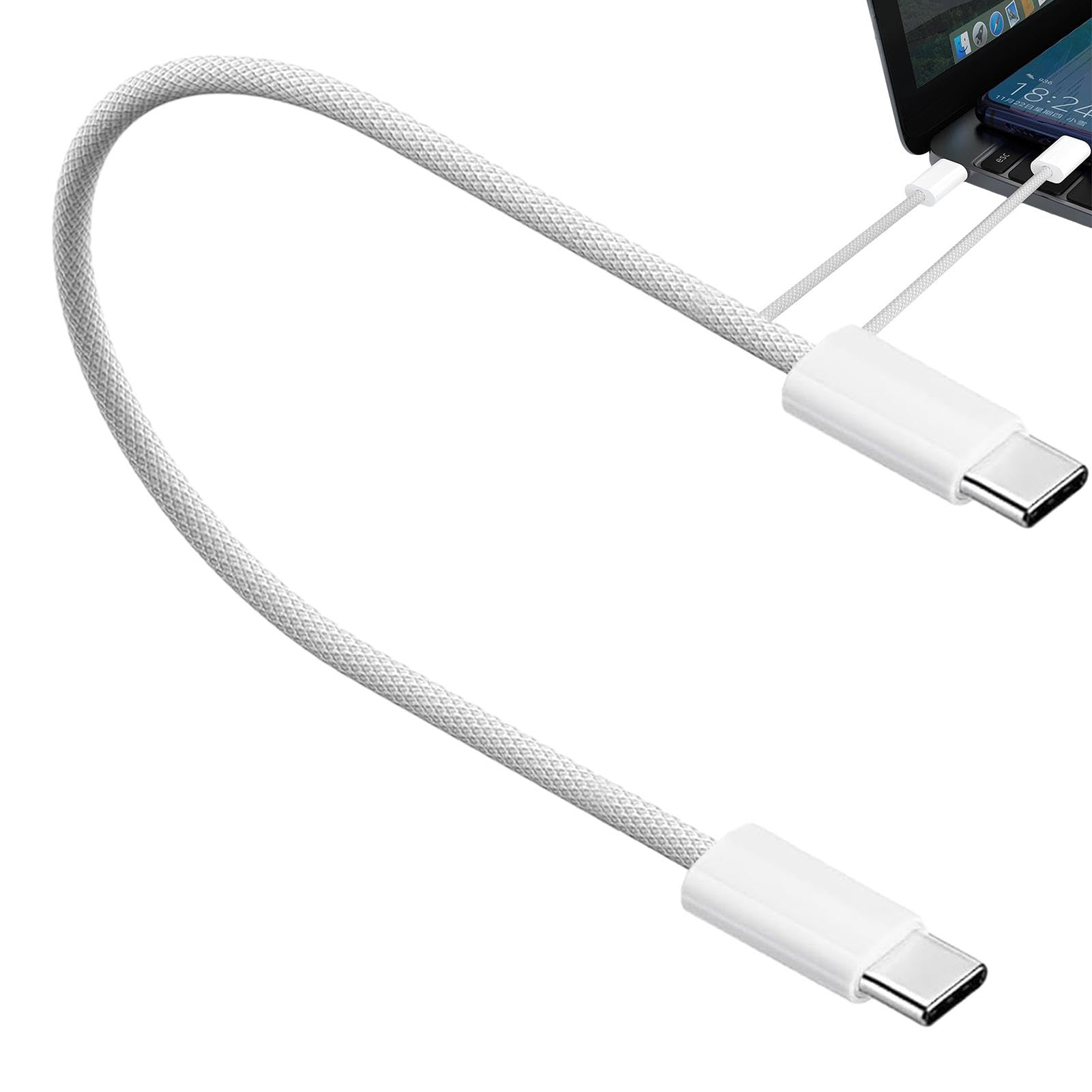 Amazon.co.jp: USB C 充電コード | 60W 編組タイプ C 充電器 |短い USB