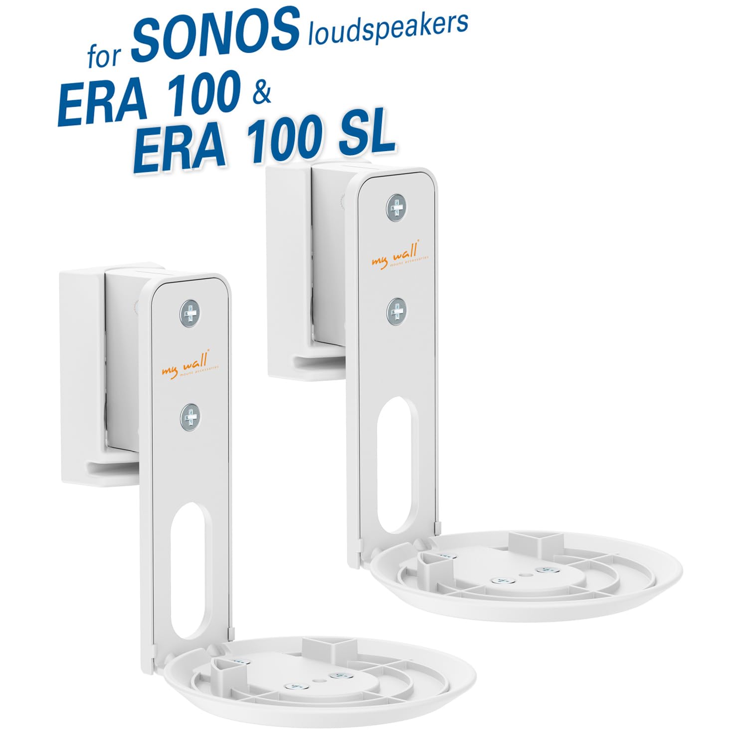Sonos Era100 HS40WL Supporto da Parete 2 Pezzi Inclinabile Orientabile con Gestione Cavi