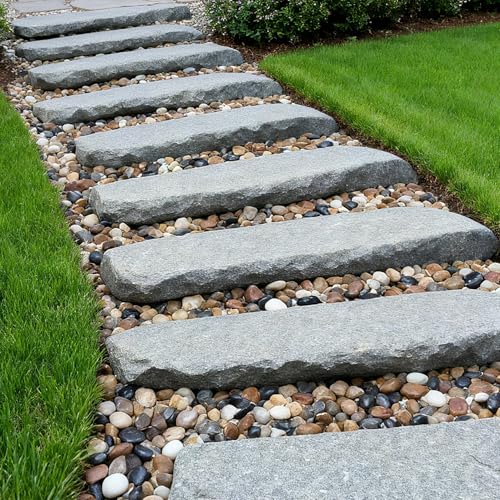 Image of onlyfire Natural Polished Pebbles, 1.5-2 Inch Decorative Mixed Color Stones Aquarium Gravel River Rocks for Vase, Succulents, Landscaping and Home Decor (5-lb Bag)