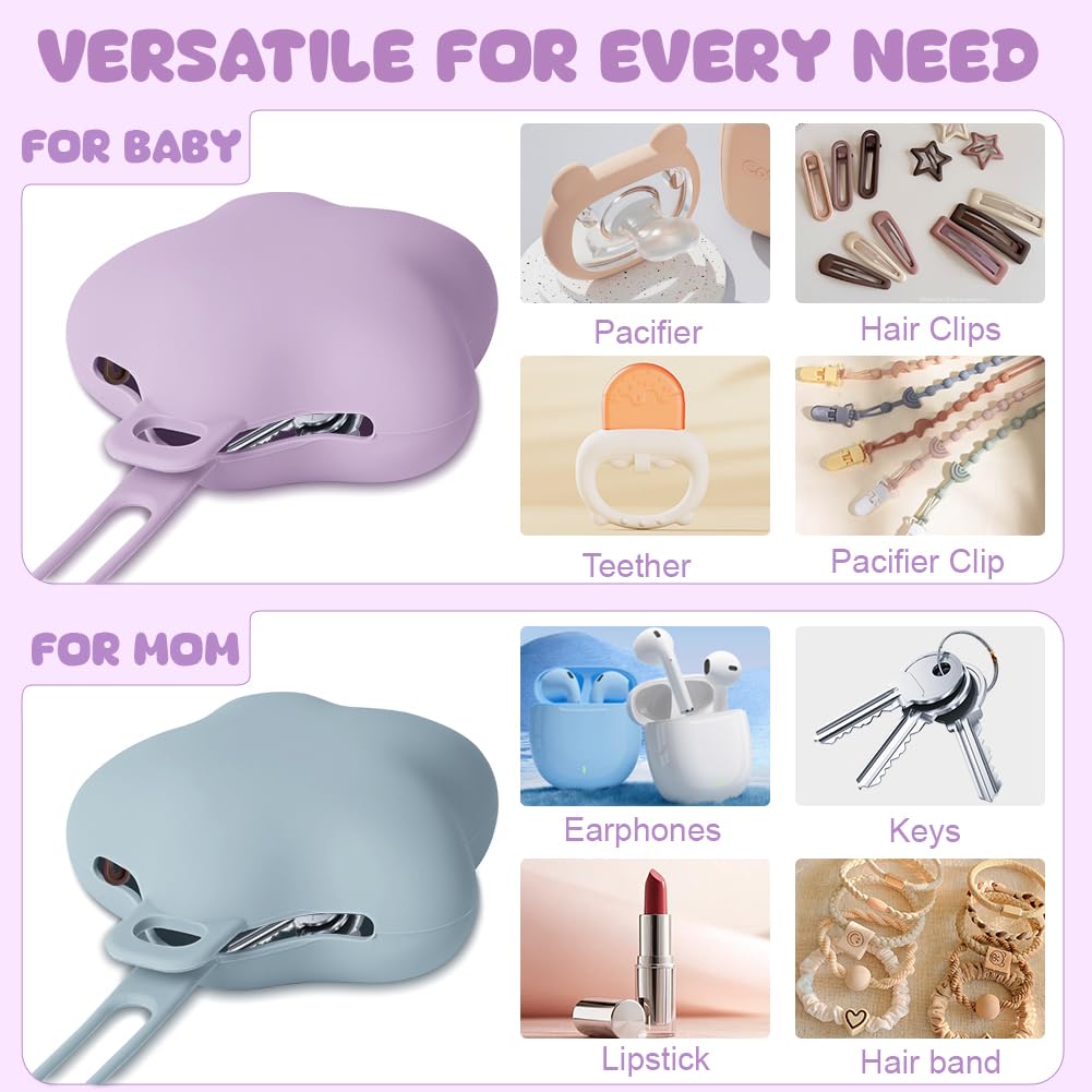 Boîte à sucette en silicone 2 Pcs, imperméable portable pour bébé