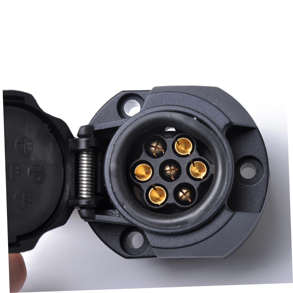 GLEAVI 7piezas Conector De Remolque Pines Europeo con Anillo De Goma Adaptador para Electricidad De y Trailers Compatible con Nuevos y Existentes Sistemas De Arrastre