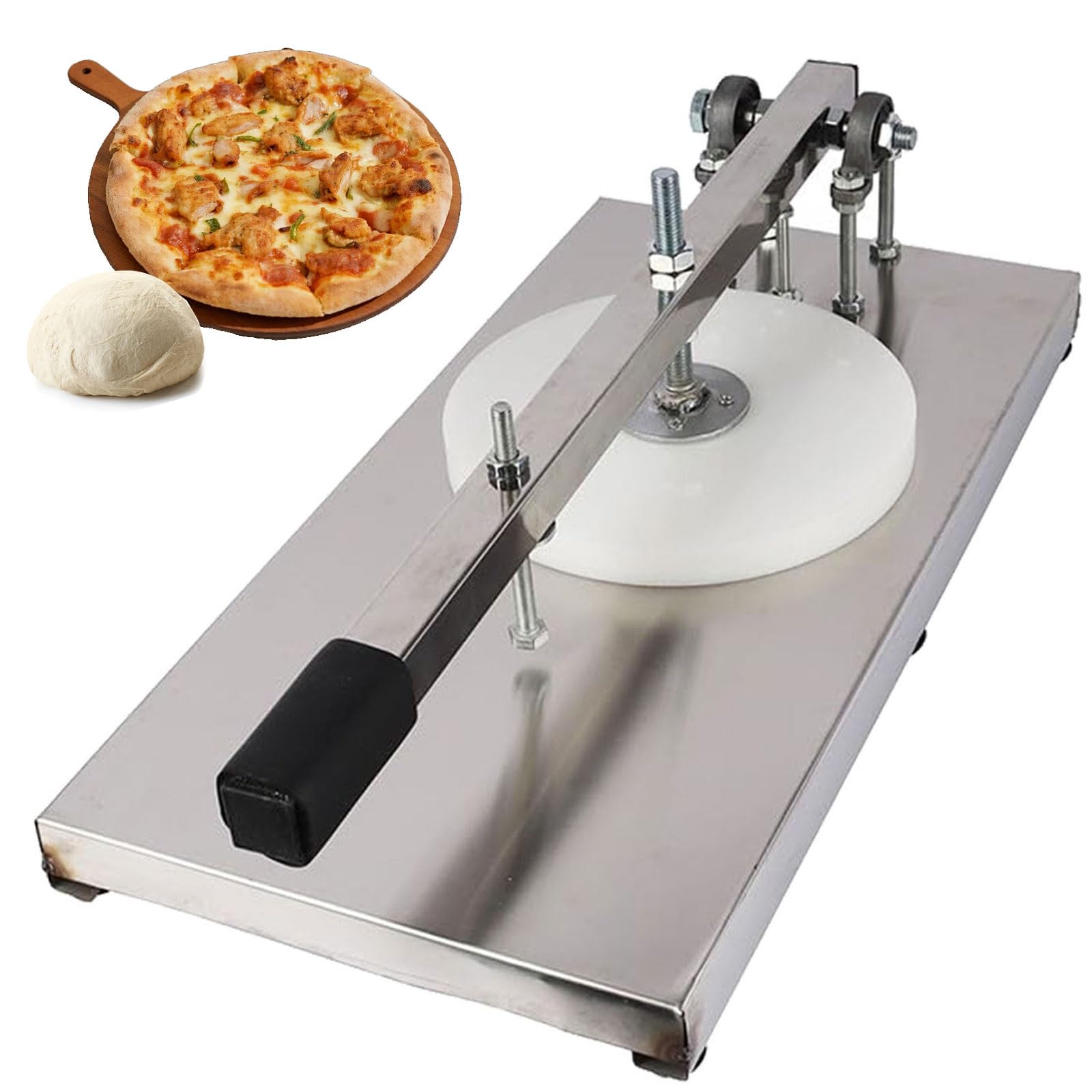 Pressa Manuale Impasto Pizza, Sfogliatrice Professionale, Piastra 12–24cm
