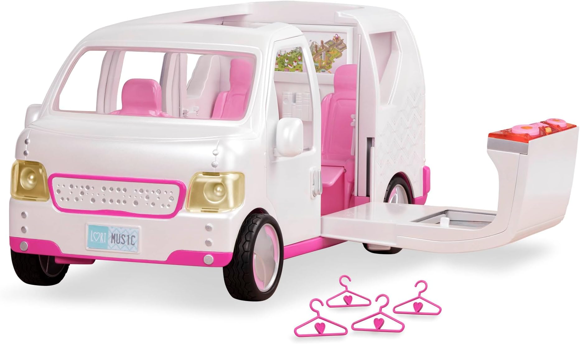 Vehicle for Mini Dolls – Large Car for 6-Inch Dolls – Music Booth & Wardrobe – Sounds & Lights – 3+ Years– Sweet Escape Luxury SUV
