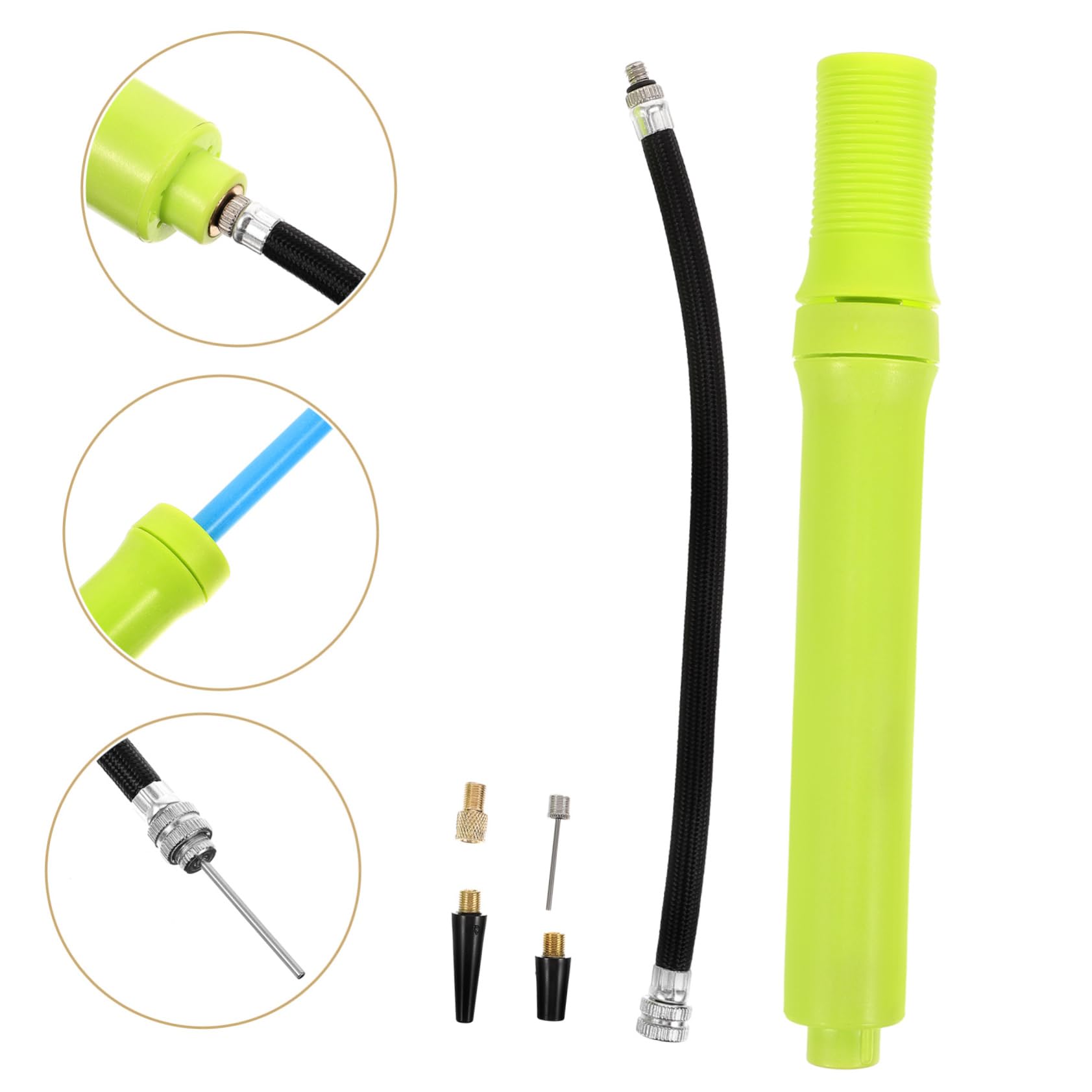 Abaodam minipompa portatile aria pompa per gonfiabili Pompa a sfera Gonfiore pompa gonfiabile da basket gonfiatore per bici addominali Yellow