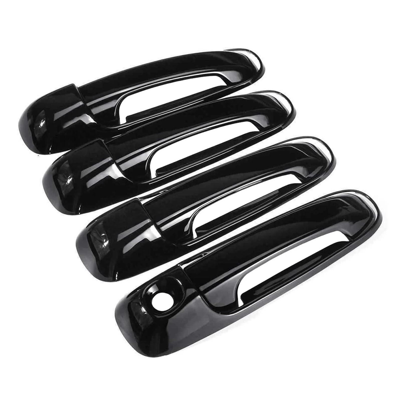 SAUANMNKTP Exterior Door Handle for Car for Jeep for Grand for Cherokee for Liberty 1999-2007 Accessories Exterior Parts Door Handle Cover Trim Glossy Black