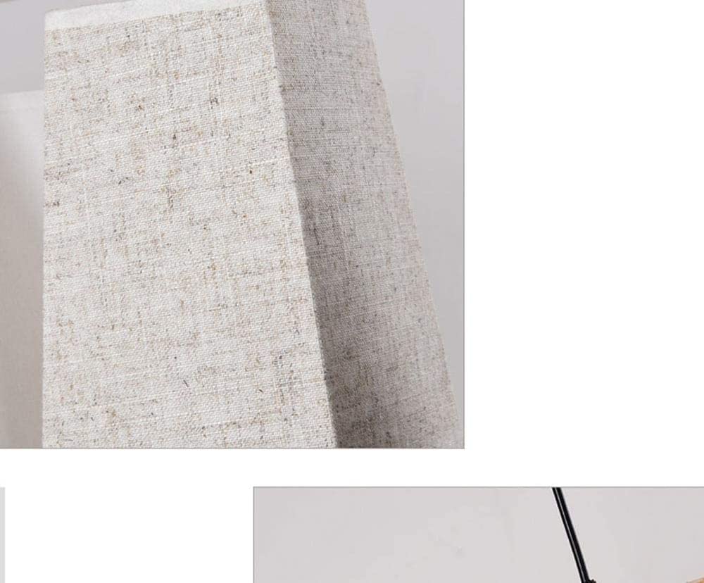 Plafoniera Regolabile Con Paralume In Tessuto - 3 Luci, Gamba In Legno, Per Soggiorno O Ufficio - Foto 6