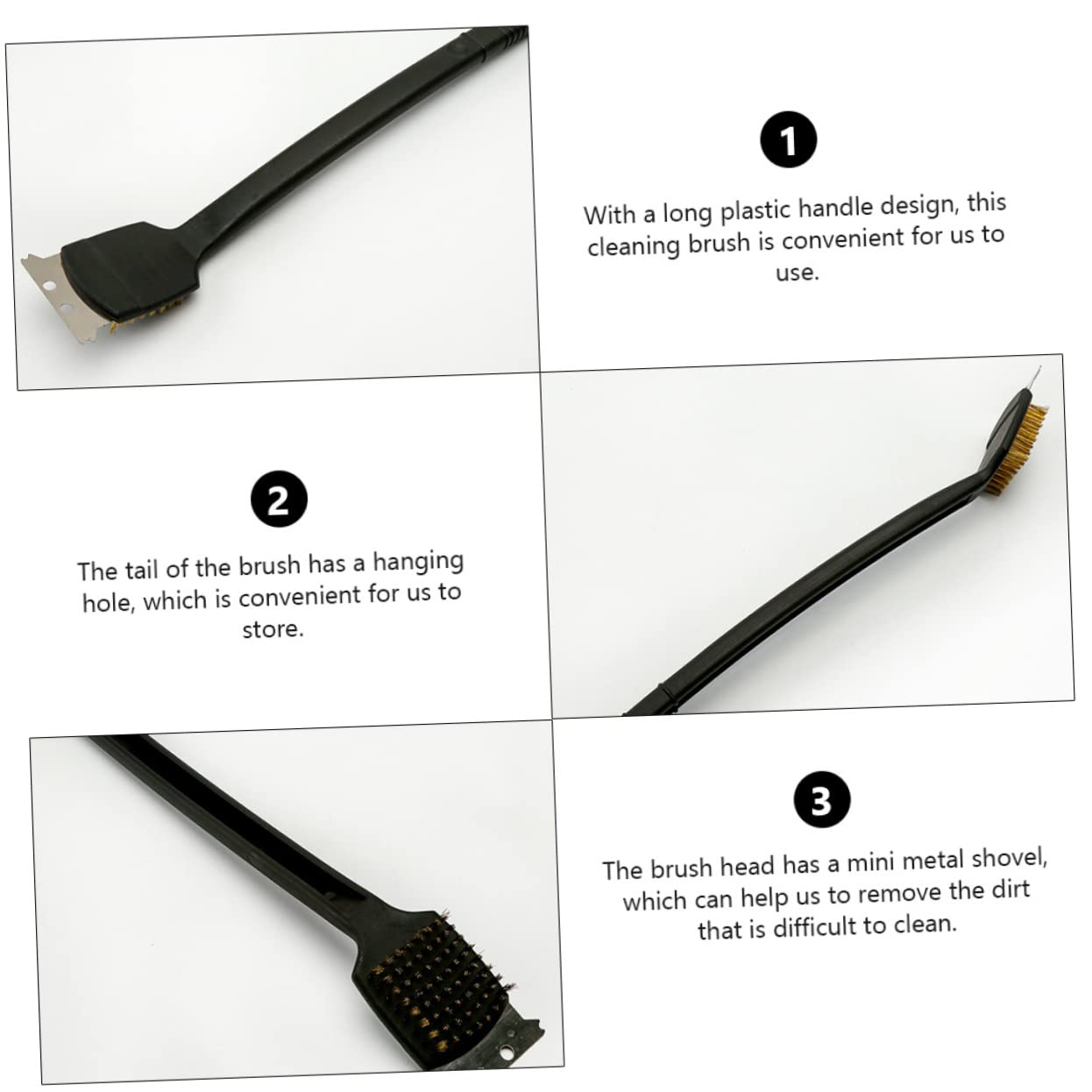 FOMIYES Metal Cleaning Brush with Long Handle Birdcage Scraper for Quick and Easy Cleaning