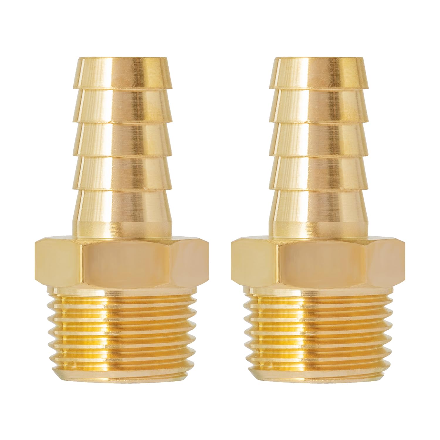 SUNGATOR Hose Barb Fittings, 1/2" NPT to 1/2" Barb Air Hose Fitting, 2-Pack