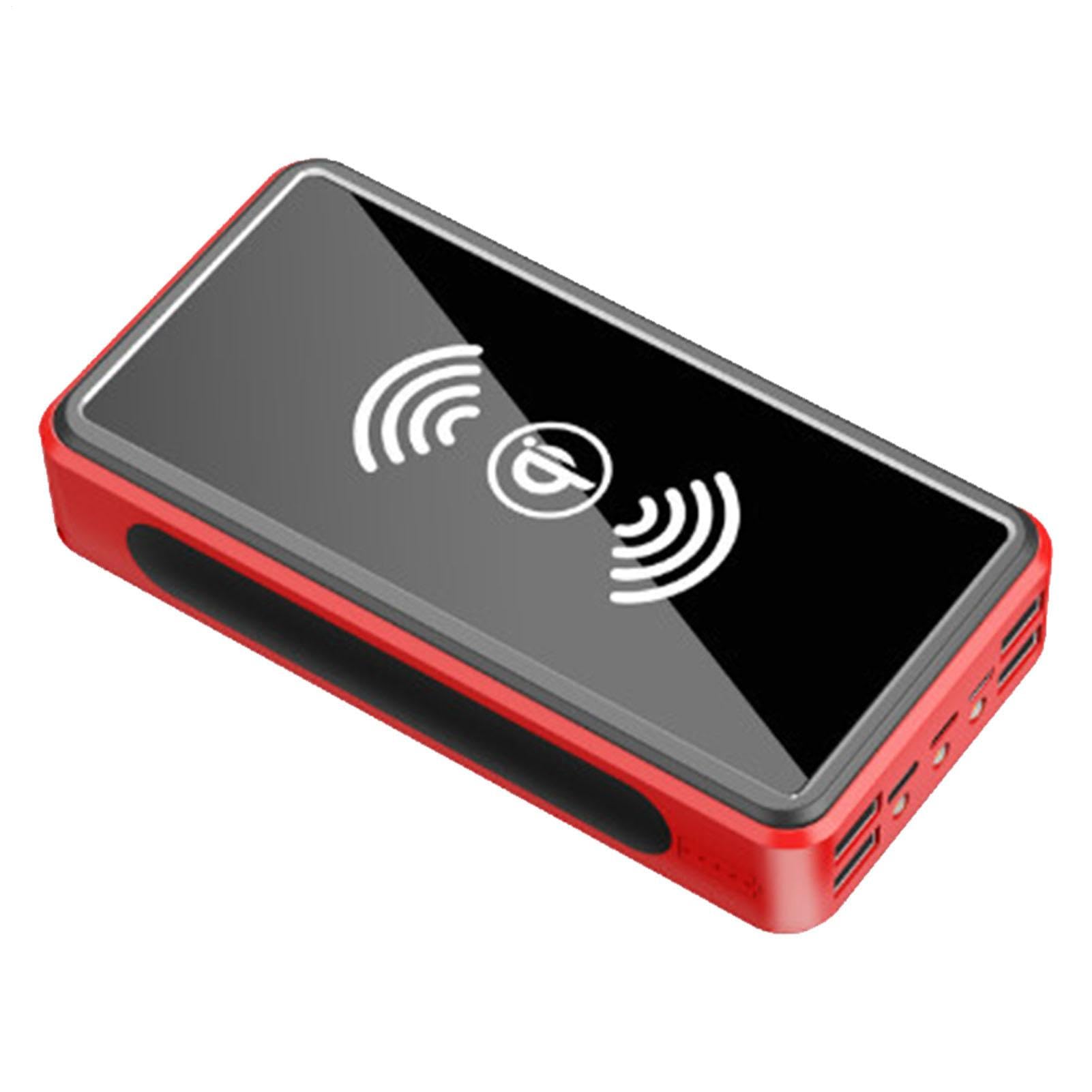 Banca di energia solare - Caricatore USB di grande capacità, pacchetto di | pannelli compatti | Stazione di ricarica mobile 30000mAh con luce LED per campeggio, batteria di backup e