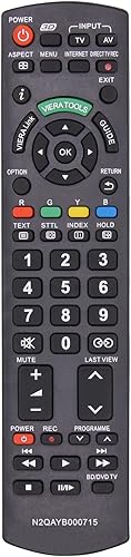 Riry Nuevo control remoto de repuesto para Panasonic TV Control remoto para Panasonic Plasma Viera HDTV 3D LCD LED TVreproductor de DVDreceptor AV