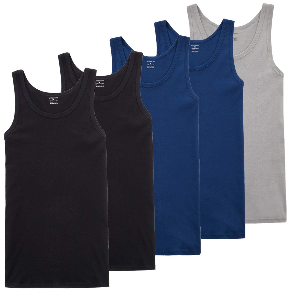 TUUHAW Canottiera Uomo Pacco da 5 100% Cotone Canottiera Colori Multipli e Taglie
