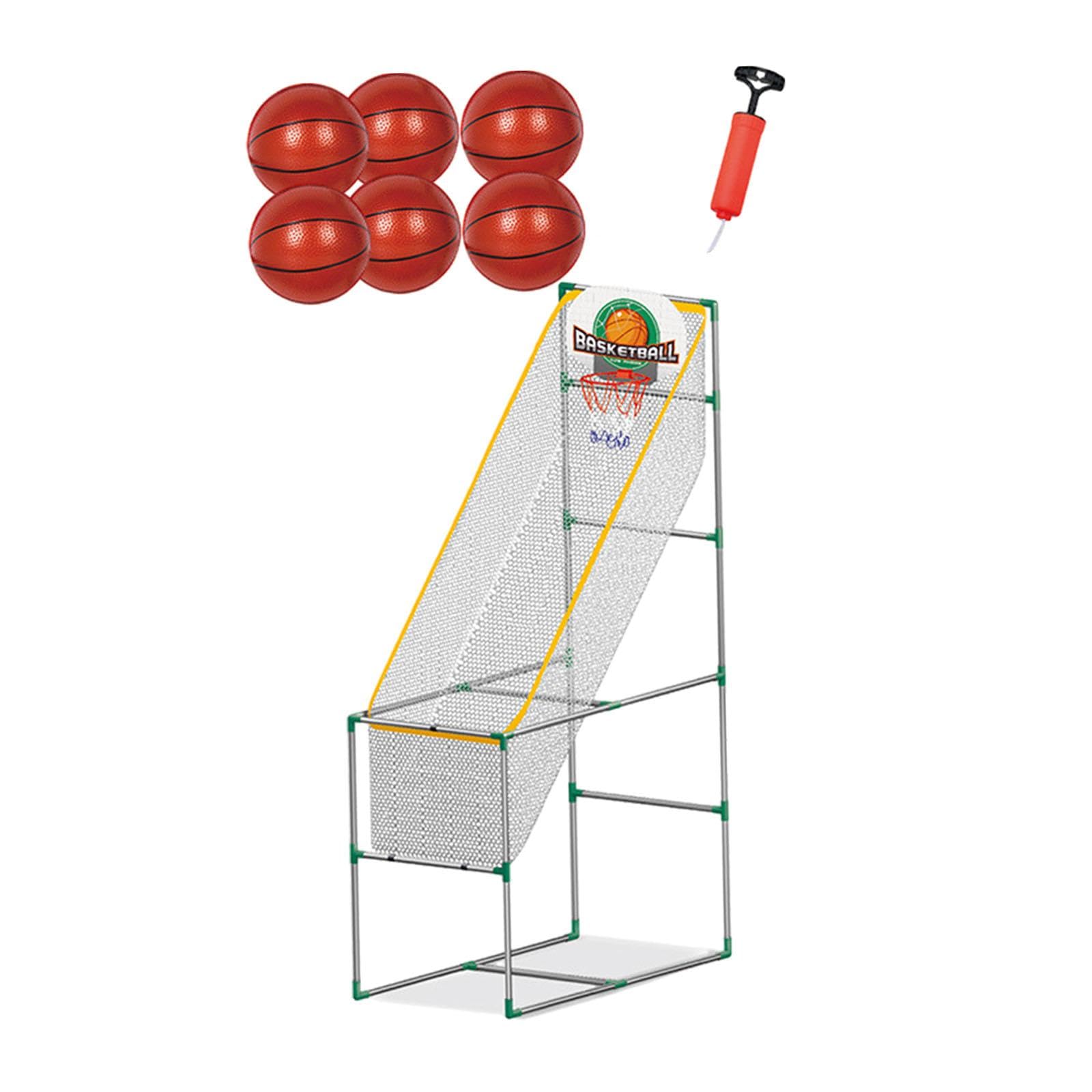 ATORSE Kids Arcade Basketball Game Set Interactive Toy Easy to Assemble Sports Toys 1.53m with 6 Ball