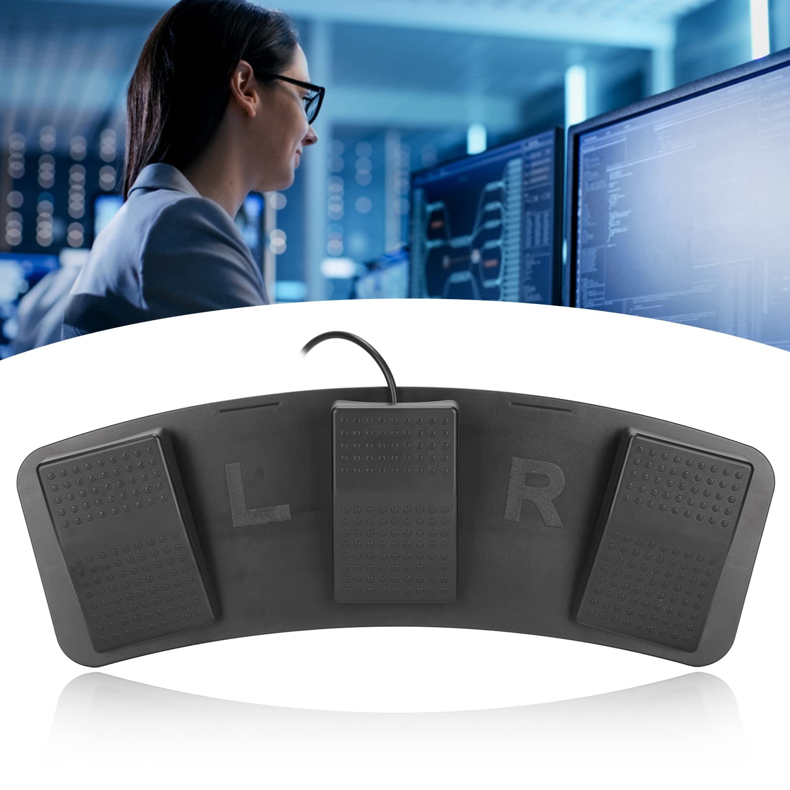 USB Foot Switch USB Triple Foot Switch Pedal Multifunctional Mechanical Switch Foot Switch Pedal for Playing Game Factory Testing