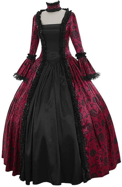 OIOLOYJM Renaissance Costume Women Medieval Sexy Plus Size Witch Vampire Gothic Halloween Costumes Woman 2025 Clothes Dresses