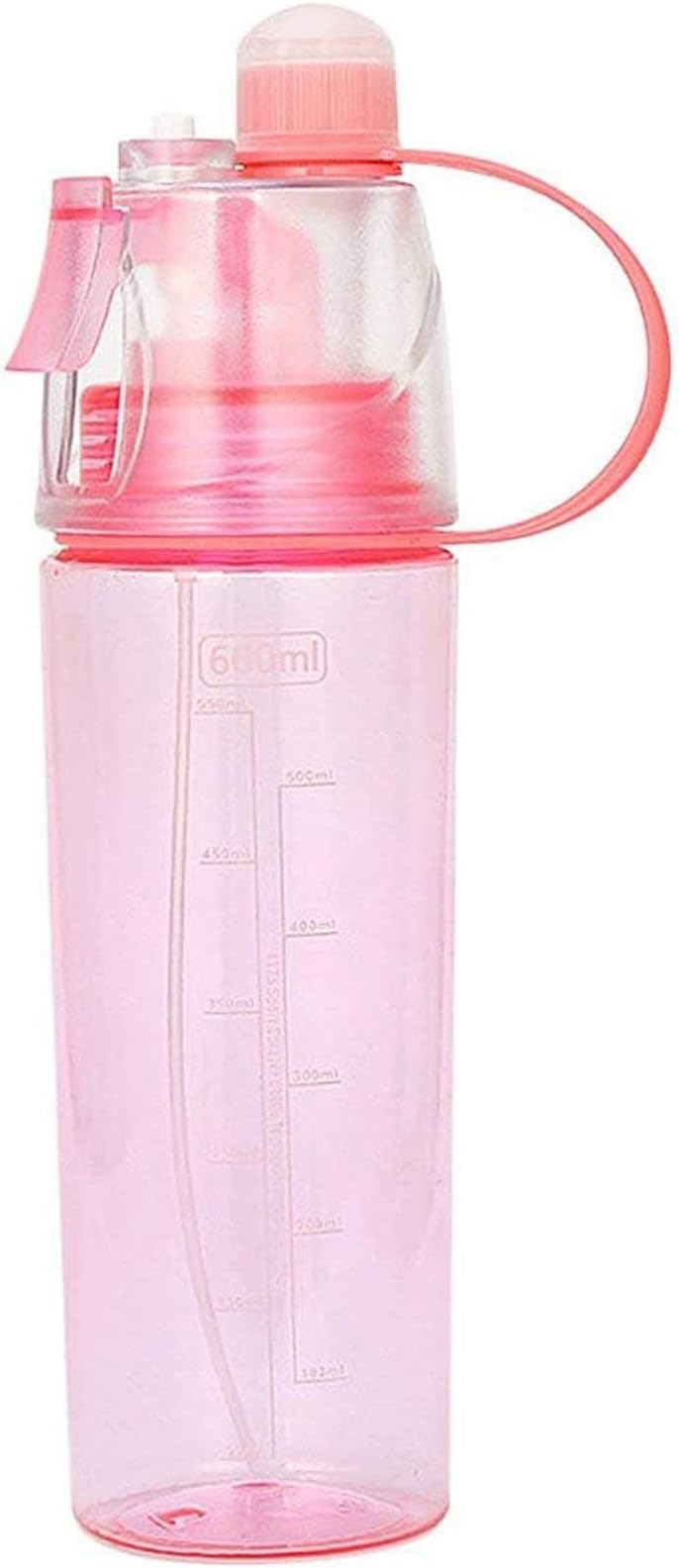 VJK Sporter Water Bottle with Spray Function, Sport Spray Water Bottle Travel, Drink Bottle for Cycling, Driving, Climbing & Much More 600ml (Red)