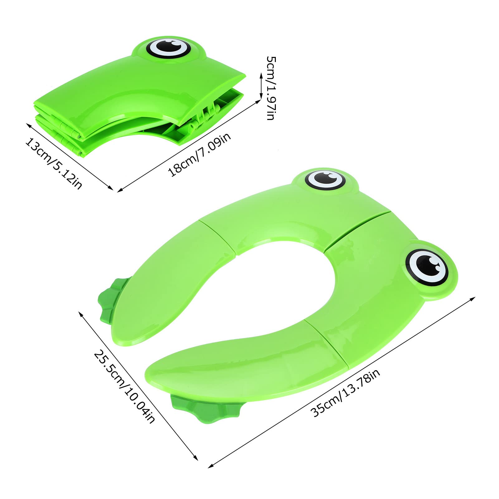 Folding Potty Seat Pad Portable Baby Toddler Toilet Training Seat Non Slip Pad for Kids Boys Girls Foldable Toddlers Toilet Seat Recyclable Potty Seat Cover (Green)