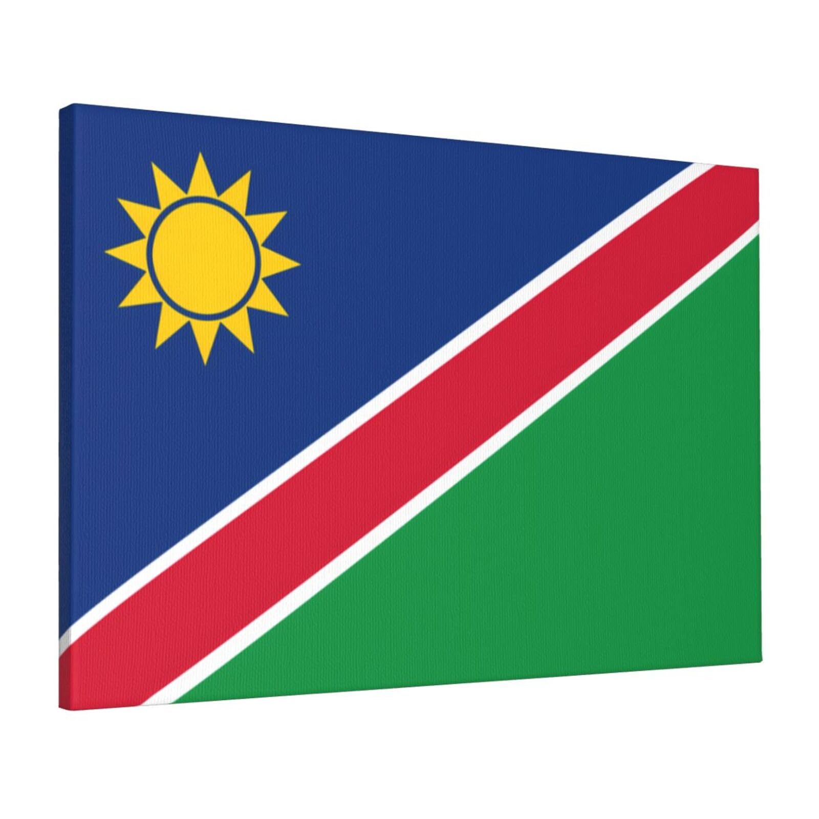 CNTDBU Flag of Namibia Canvas Wall Art 16x24 Inch-Large Modern Painting Print for Living Room, Framed Ready to Hang Artwork for Bedroom