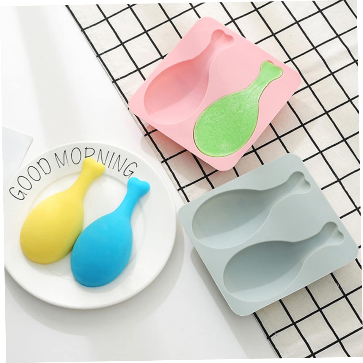 NOLITOY 2 Pièces Moules Pâtisserie Silicone Forme Cuisse De Poulet