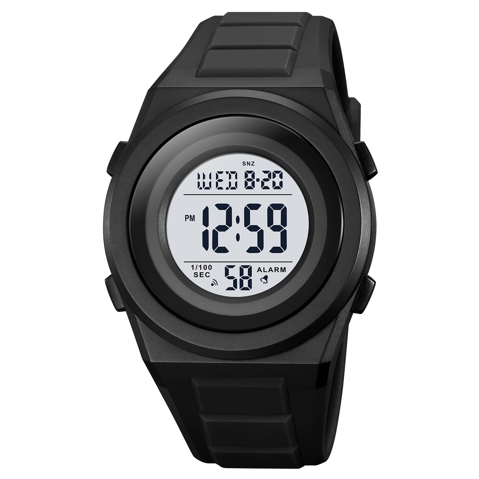 SKMEI Mens Digital Sports Watch - Black White Digital Watch for Youth Sports Outdoor Silicone Watch, Chronograph, Alarm Clock - 2080 (B0C3H9J79P) Amazon Price History, Amazon Price Tracker