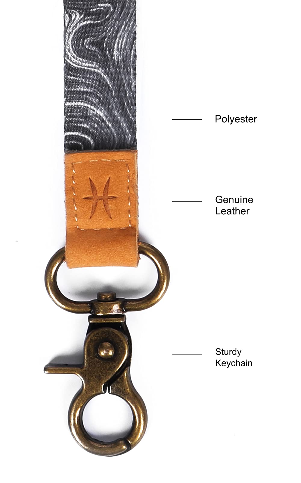 HEZEN Cool Lanyards,Neck Strap Key Chain Holder, Neck Lanyards for Keys,Wallets and ID Badge Holders (Lithosphere) - Image 2