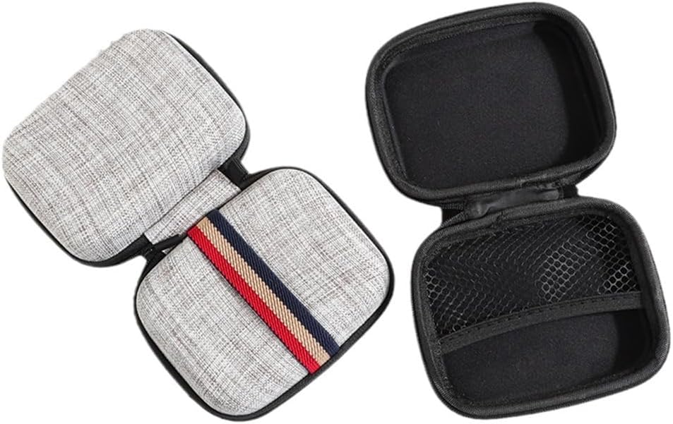 AALFA Digital Storage Hard Bag for iPhone, Airpods, Headphones, SD Cards, Travel Cable Organizer Pouch - Compact Portable Case with Zipper