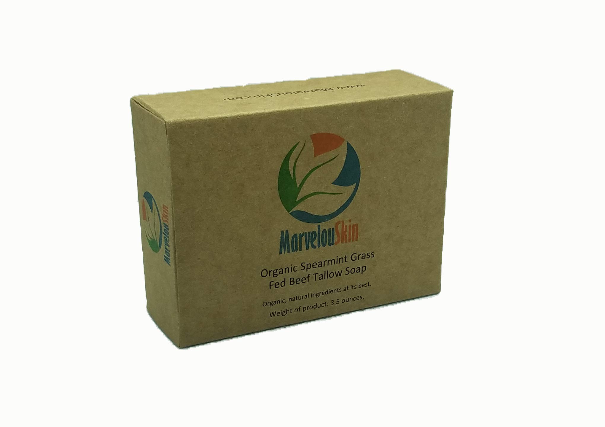 Grass Fed Beef Tallow Soap – Organic Spearmint Essential oil. (Pack of 3)