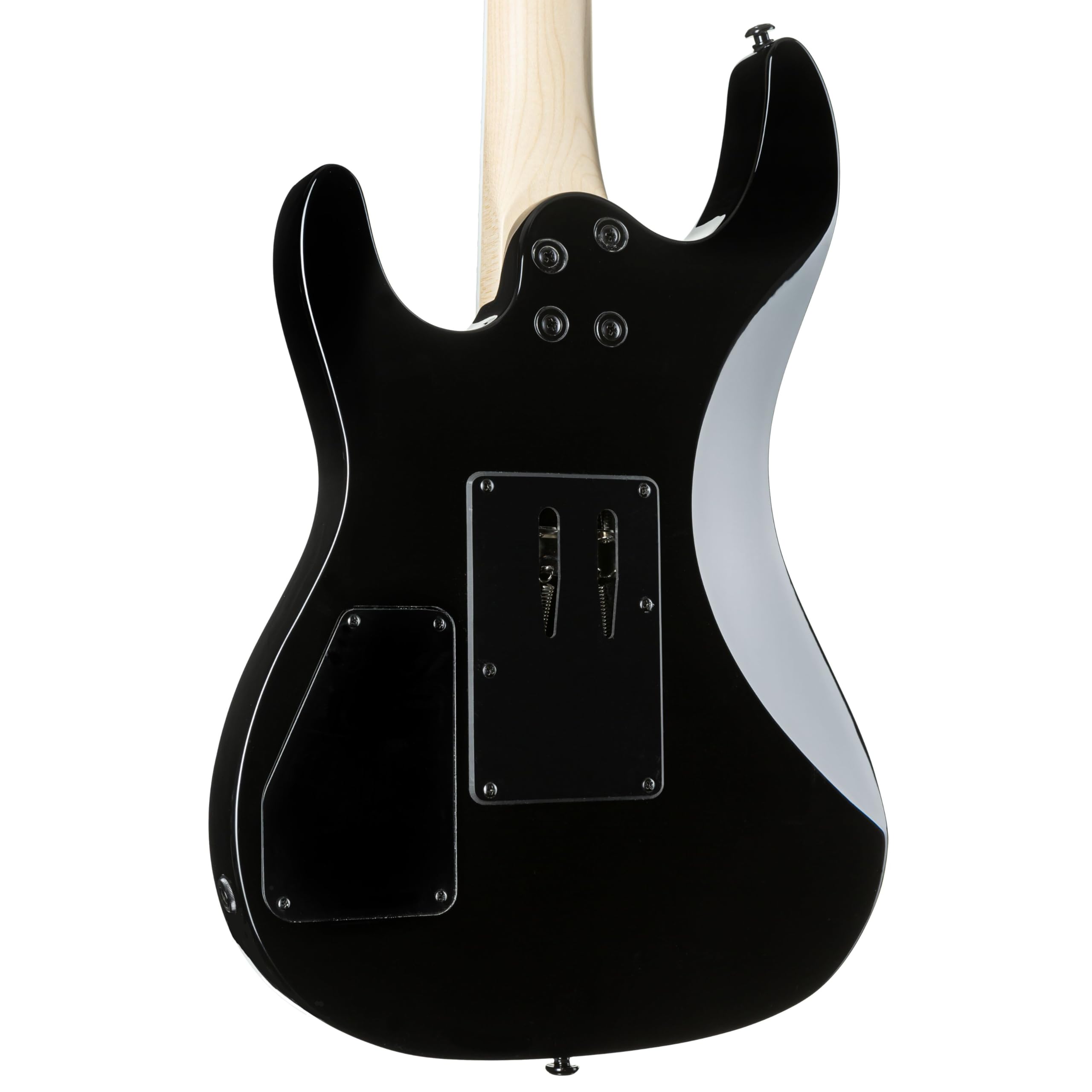 J & D T95FFM E-Gitarre, See Thru Black, Rock & Metal, HSH Tonabnehmer, Floyd Rose Tremolo