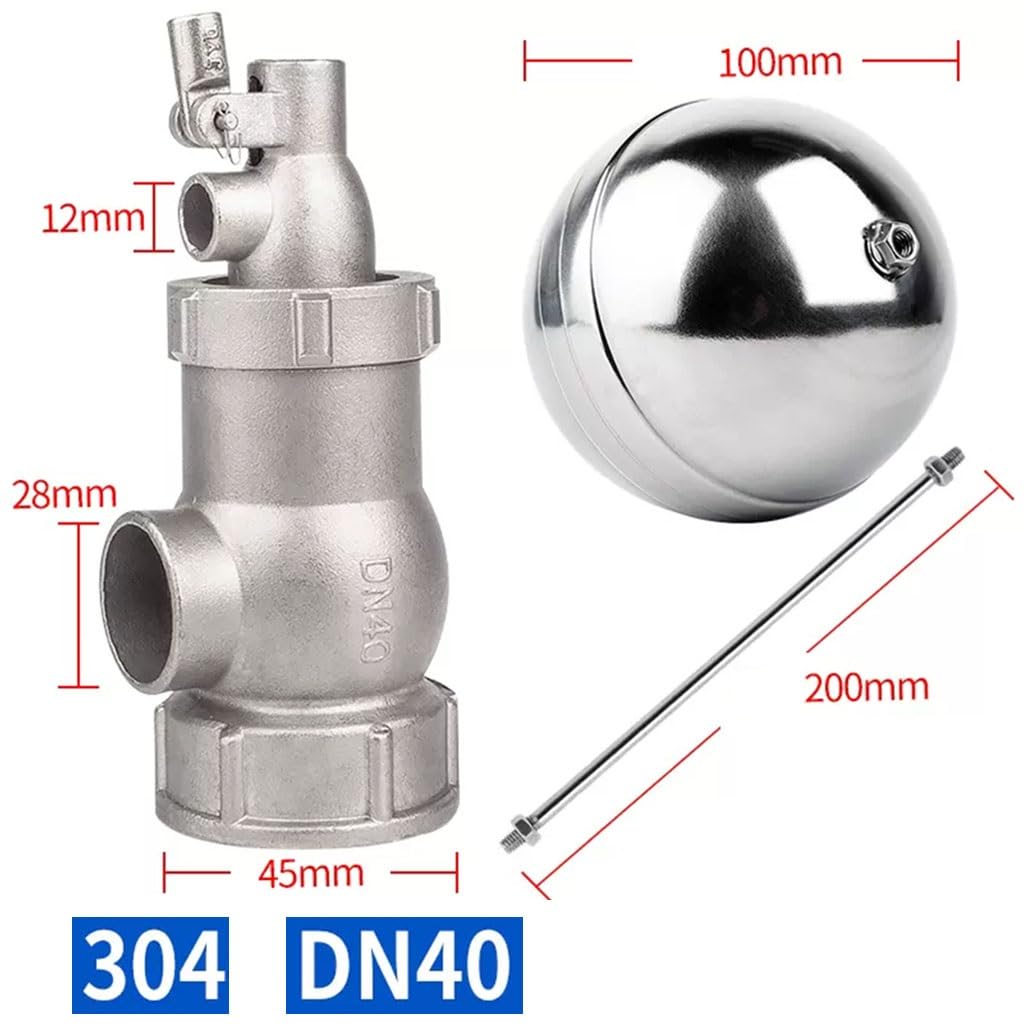 1pcs 1-1/2" Stainless Steel Hydraulic Float Ball Valve, Female thread float ball valve for water tanks/towers