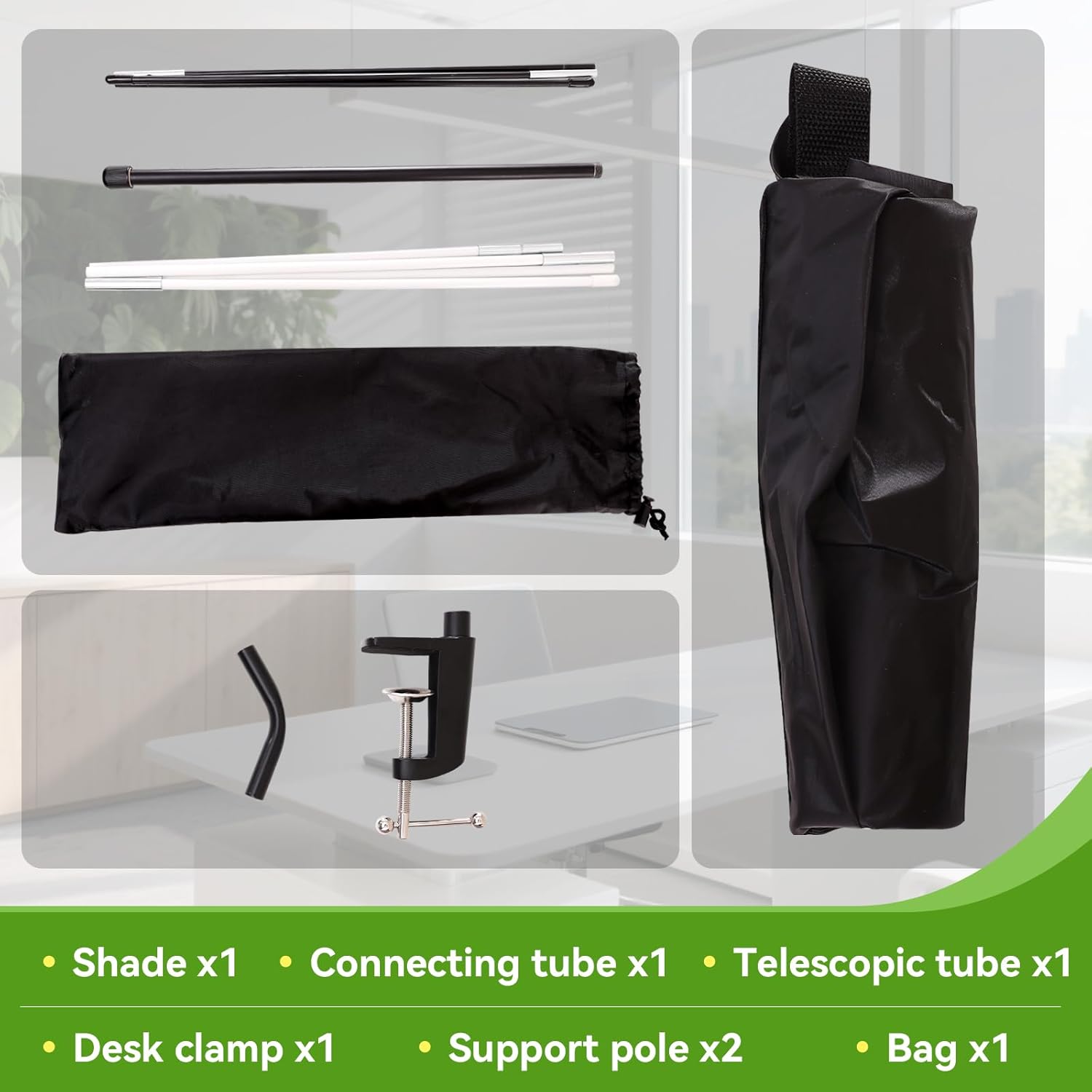 Adjustable Cubicle Shade and Desk Canopy, Essential Cubicle Cover & Light Shield for Partitions to Block Overhead Light and Glare (Large)