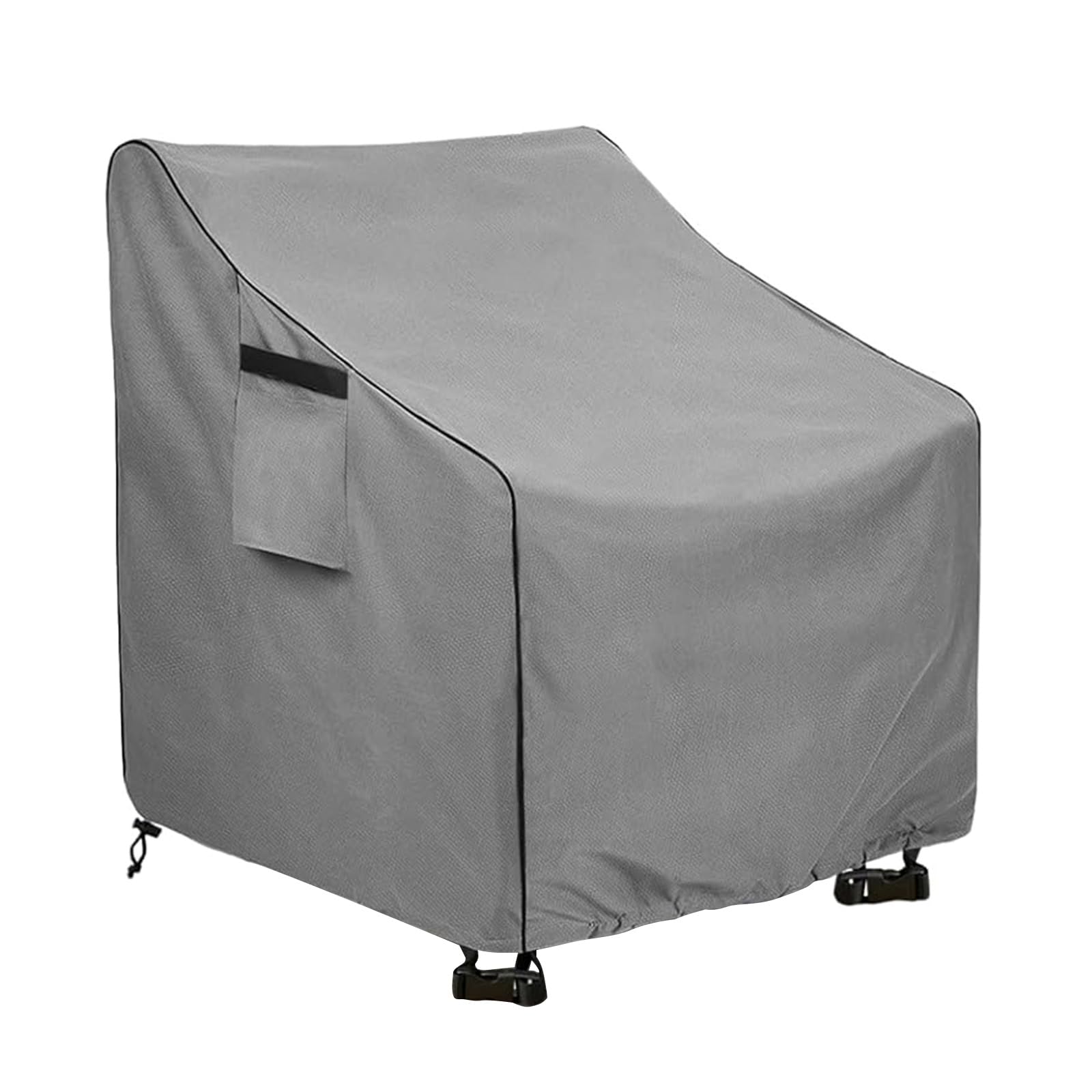 Housse de chaise en Oxford durable pour chaises rotatives de jardin et terrasse noire universelle