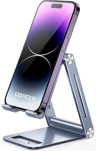 UGREEN Soporte ajustable para teléfono celular de escritorio, compatible con iPhone 15, 14, 13, 12 Pro Max 11 XS Max XR X 8 Plus, Nintendo Switch,