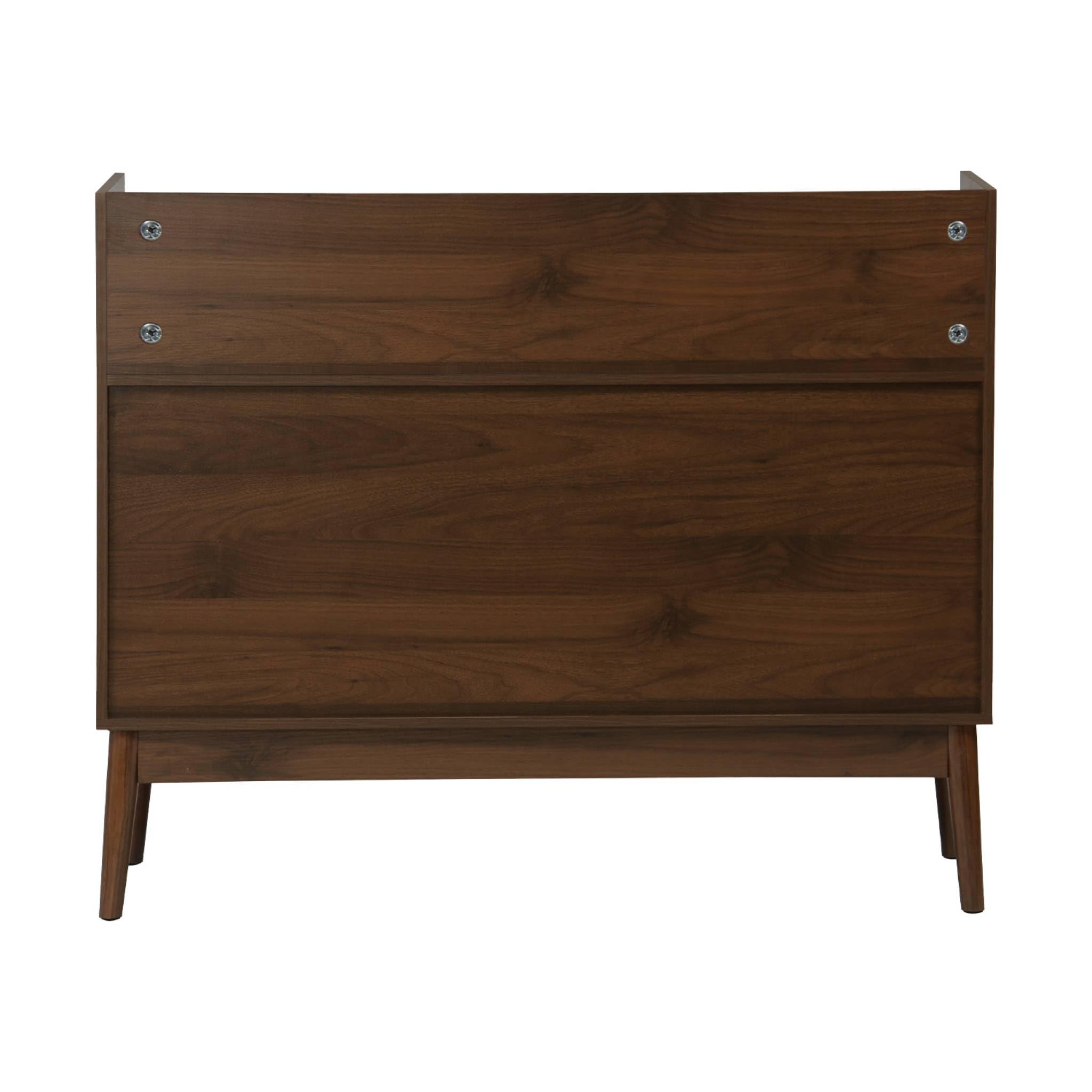 sweeek - Meuble Vinyle Vintage Effet Bois. Népal. L 100 x l 48 x H 81.5cm
