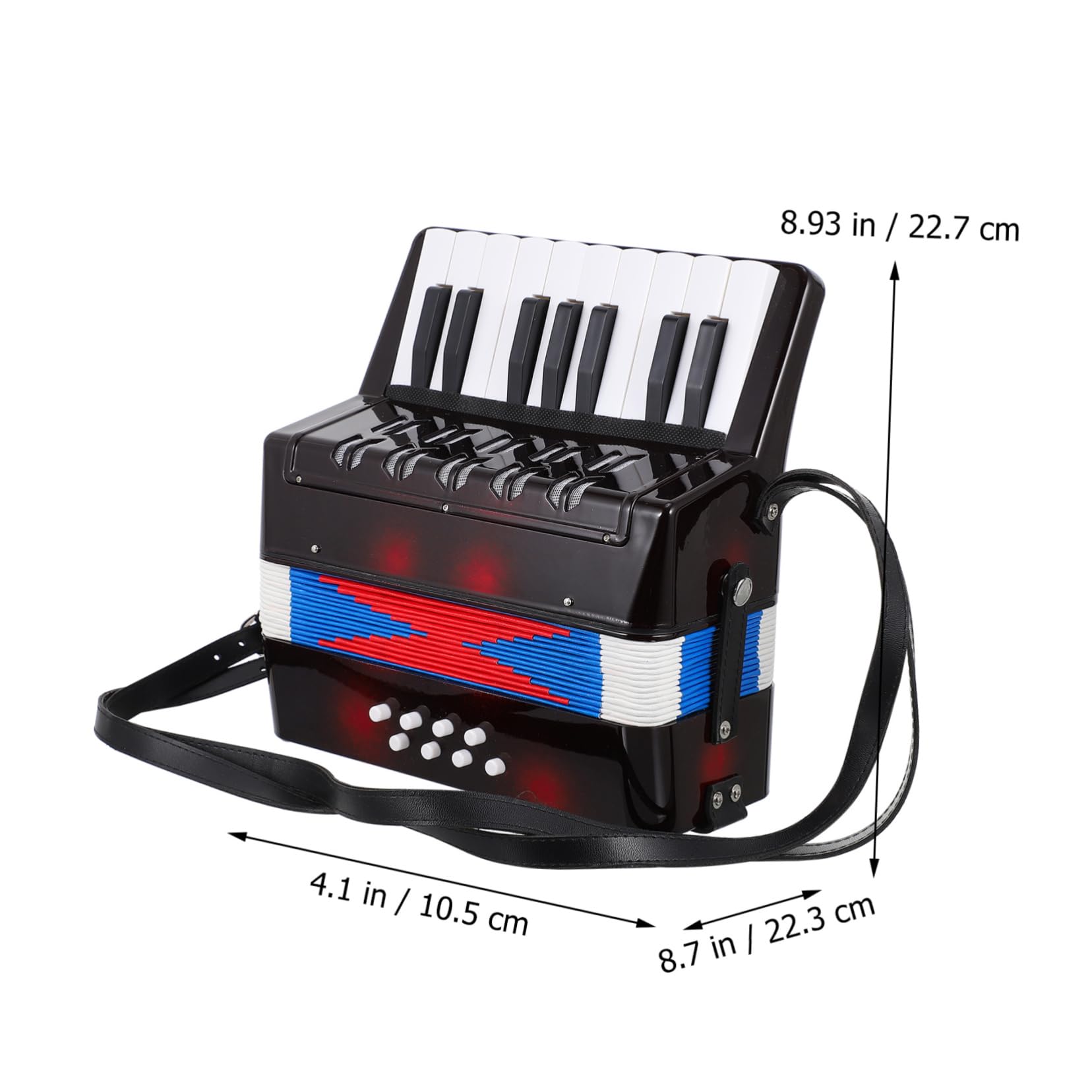 NOLITOY Strumento Musicale Organetto per Educativo Portatile Accordéon Leggero con Suono Chiaro per Sviluppo Cognitivo e Coordinazione Occhio Mano
