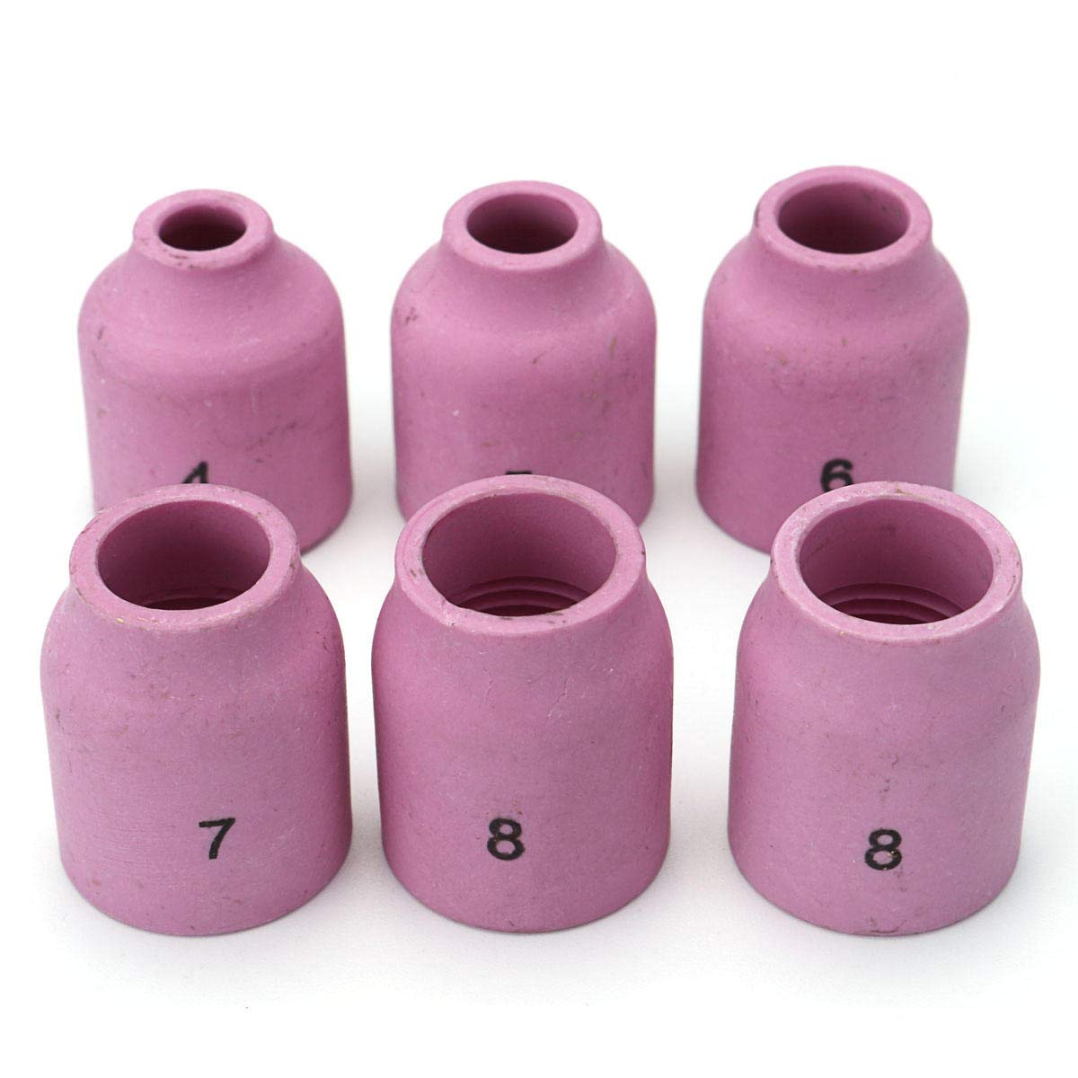 KingLan 40 sztuk soczewek gazowych Stubby 10 12 Pyrex Cup Kit do serii Tig Wp-9/20/25