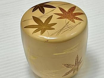 Amazon.co.jp: 中村 宗尹 造 白 紅葉 共箱 金彩 蒔絵 茶道具