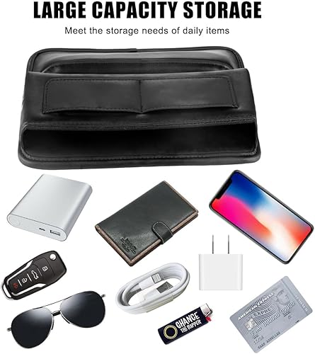 Miniatura 4 de Organizador de espacio para asiento de automóvil, organizador multifuncional de cuero para asiento de automóvil y accesorios automotrices de