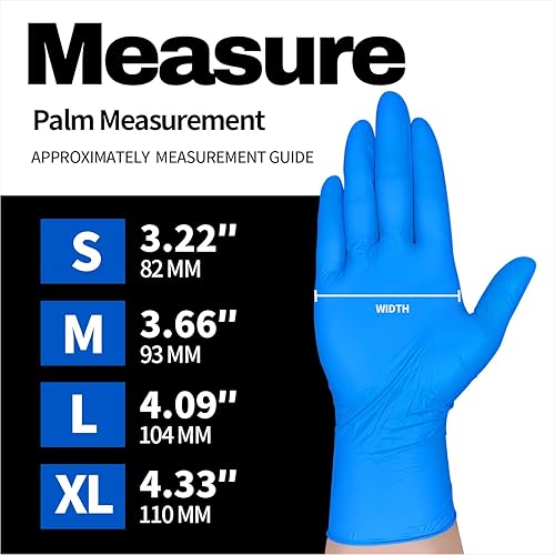 Miniatura 6 de Supmedic Medical Nitrile Exam Gloves, 5 mil Chemo-Rated Powder-Free Food Safe Cleaning Disposable Glove Blue 1001000Pcs