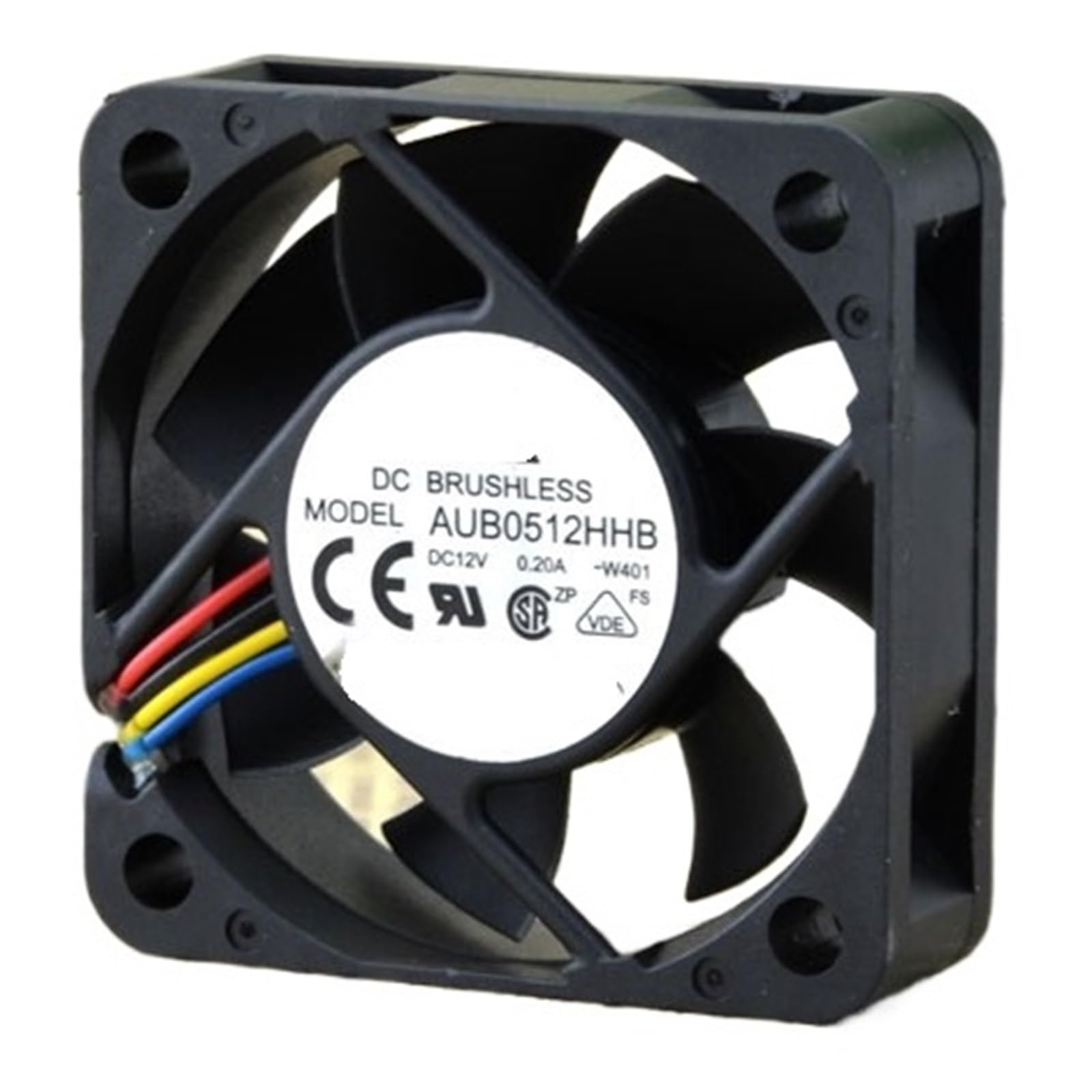 YUSKICCNE 2pcs AUB0512HHB DC12V 0.2A W401 5CM 5015 Server Cooling Fan 50x50x15mm 4Pin