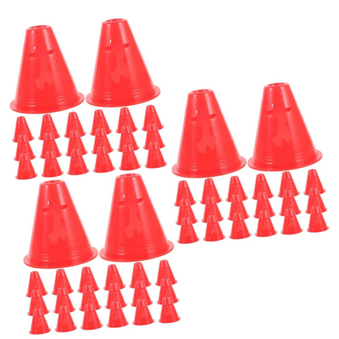 Conos De Entrenamiento De Futbol Conos De Ejercicio Cono Marcador Capacitación Conos De Pilones Conos Deportivos Mini Conos para Deportes Educación Física Rojo